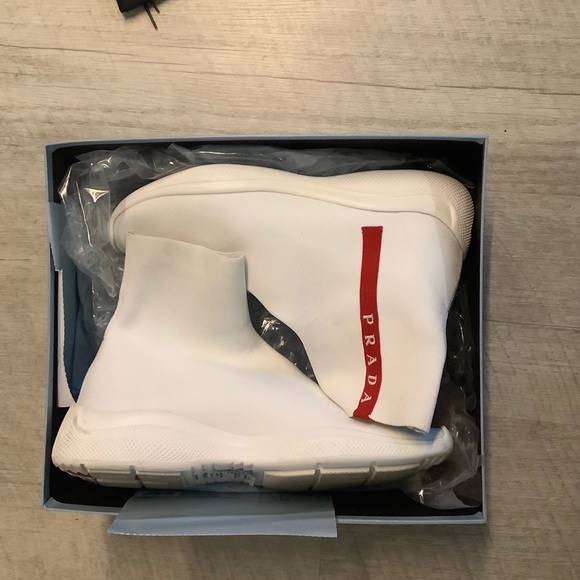 Prada Stretch High-Top Sneakers - Picture 5 of 6